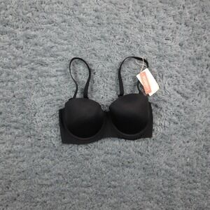 Luvlette Bra Womens 36D Black T-Shirt Underwire Padded Convertible Everyday NWT